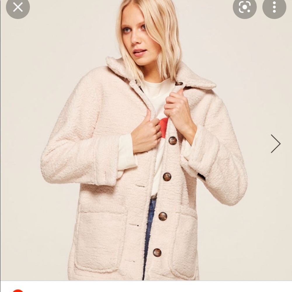 Reformation polar teddy coat extra small